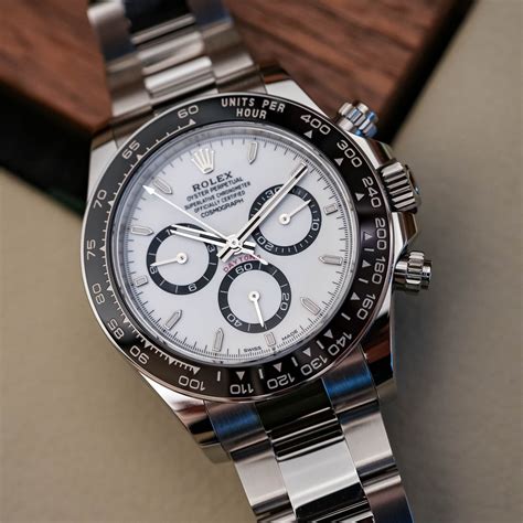 rolex daytona stainless steel white dial price|126500ln.